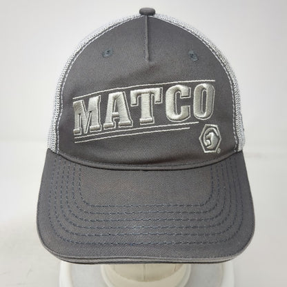 Matco Tools Trucker Hat Gray One Size Mesh Back Snapback Embroidered Hex Logo