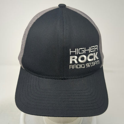 Pacific Headwear Trucker Hat Black Gray One Size Mesh Snapback Higher Rock Radio