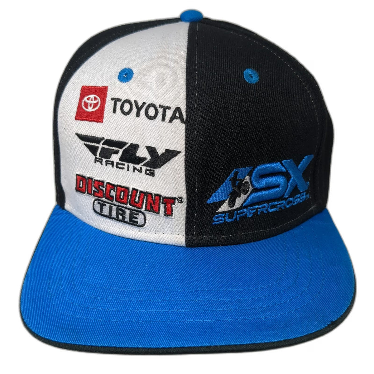 Feld Motor Sports Supercross Snapback Hat Black Blue White One Size Toyota Fly