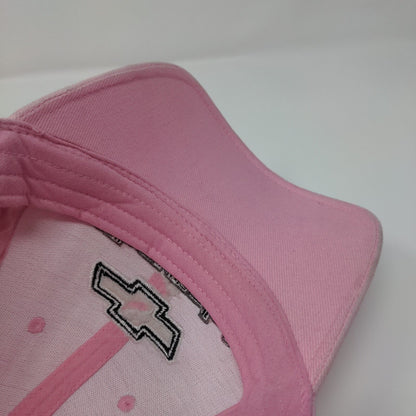 Chevrolet Strapback Hat Pink One Size Adjustable Embroidered Hot Rods