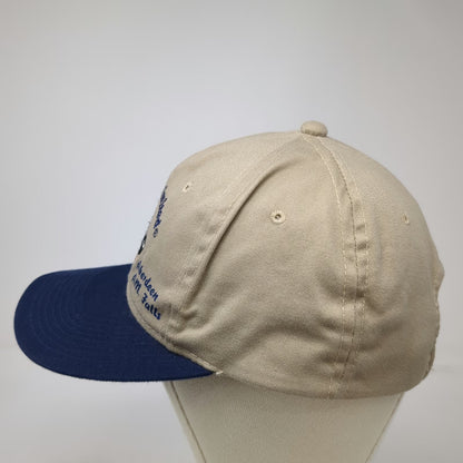 Ducks Unlimited Baseball Cap Beige Blue One Size Hunting Dog Lab Embroidery Hat