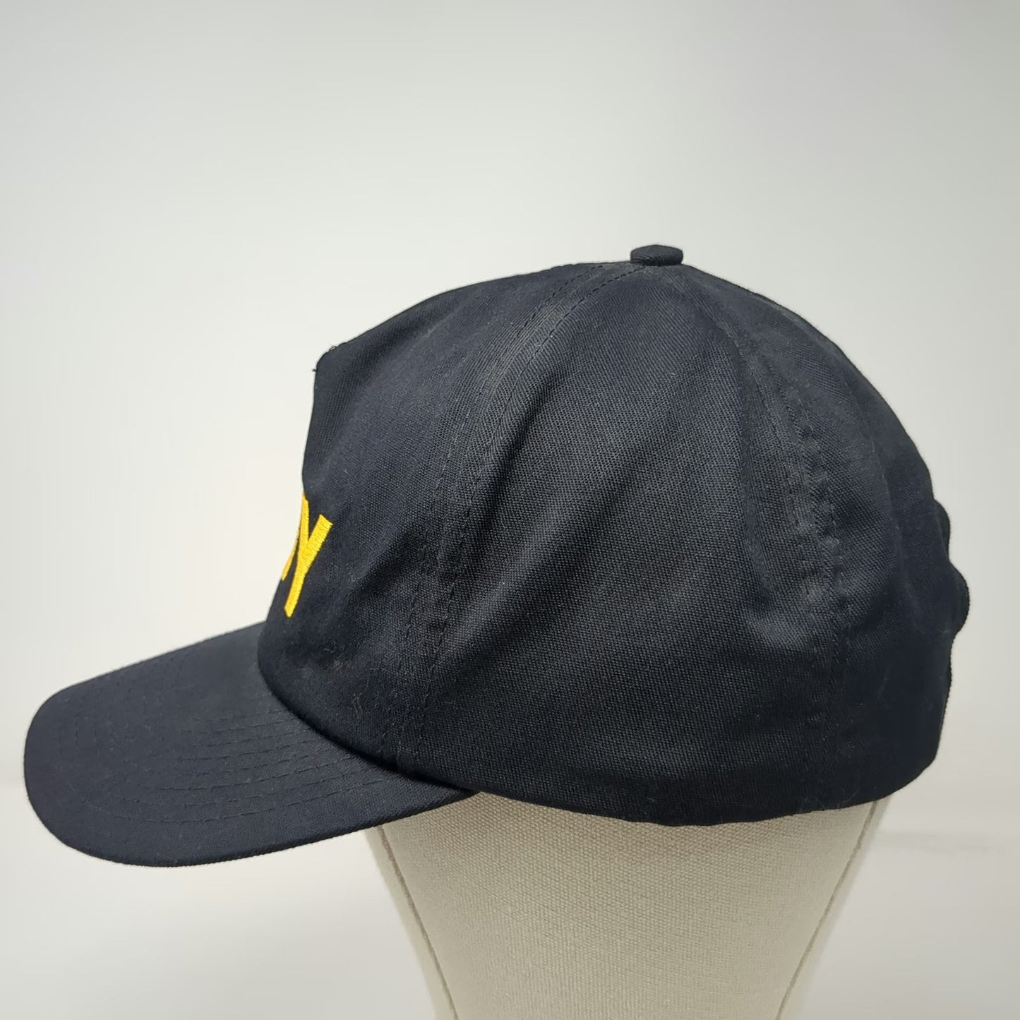 Port Authority Trucker Black One Size Hat Navy Embroidery Snapback Made in USA