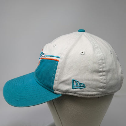 Miami Dolphins NFL New Era Hat White Blue Orange One Size Slideback 9TWENTY
