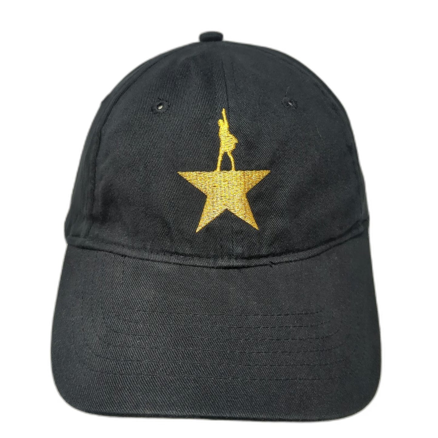 KC Caps Hamilton American Musical Gold Star Baseball Cap Black One Size Hat