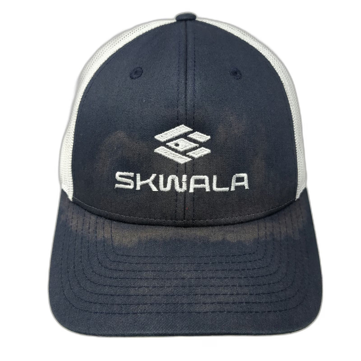 Richardson Trucker Hat Blue L Skwala Fly Fishing Logo Snapback Mesh Curved Brim