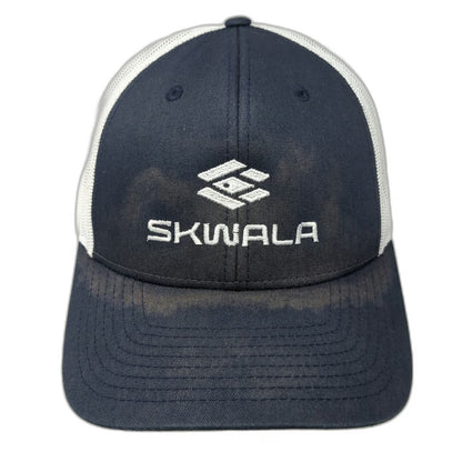 Richardson Trucker Hat Blue L Skwala Fly Fishing Logo Snapback Mesh Curved Brim