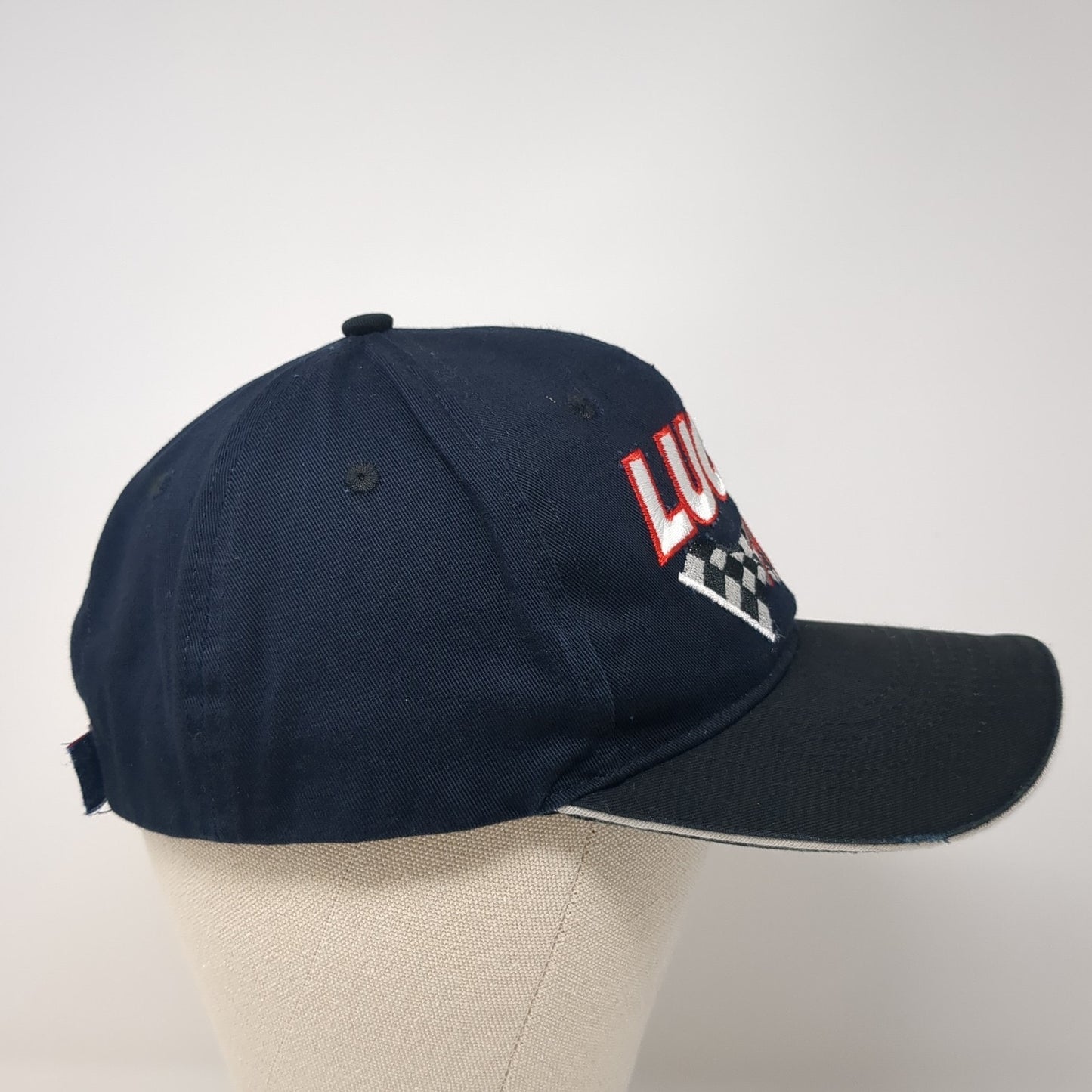 Lucas Racing Strapback Baseball Cap Blue One Size Adjustable Embroidered 6 Panel