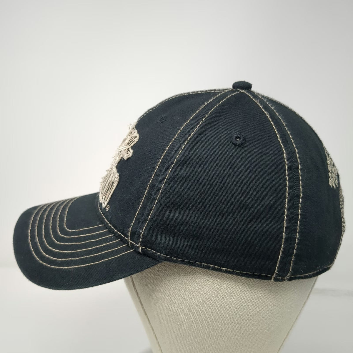 Harley-Davidson Baseball Cap Black One Size Las Cruces NM Distressed Cotton Hat