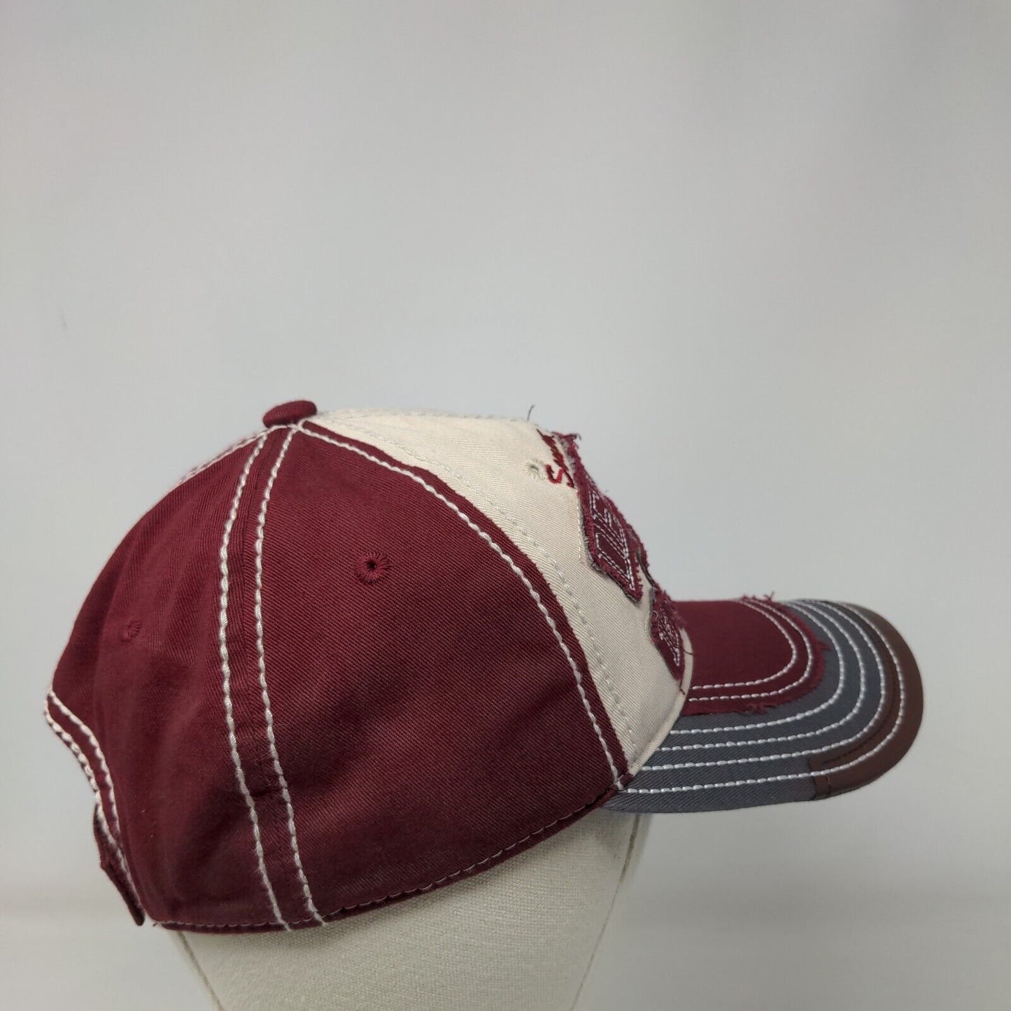 South Dakota Deadwood Strapback Hat Multi One Size 6 Panel Colorblock