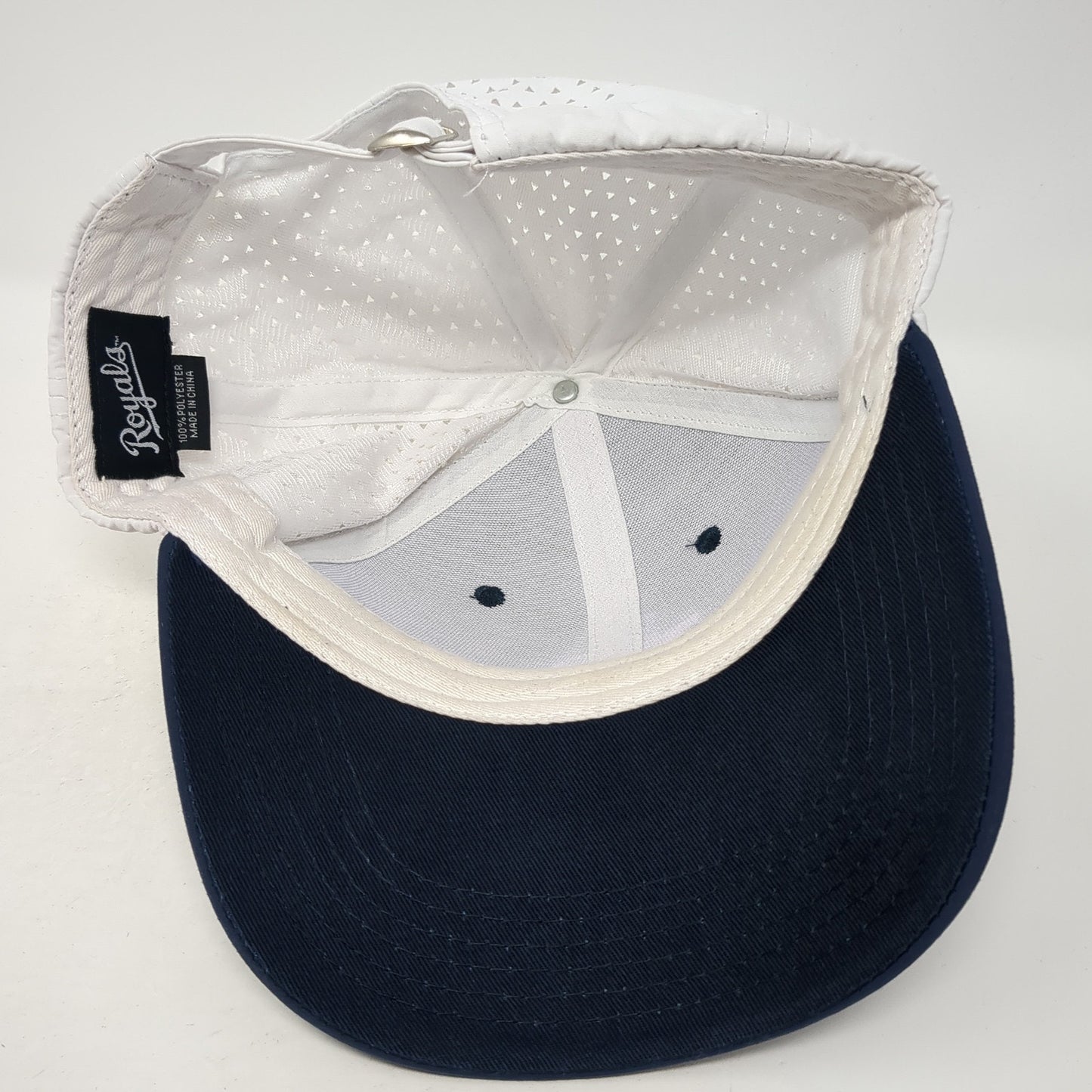 Royals Slideback Hat Blue One Size Adjustable Laser Cut Colorblock