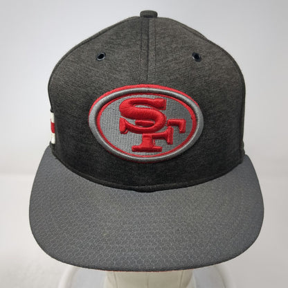 San Francisco 49ers NFL New Era Gray 7 1/8 Cap Flat Brim Heathered Fitted Shield