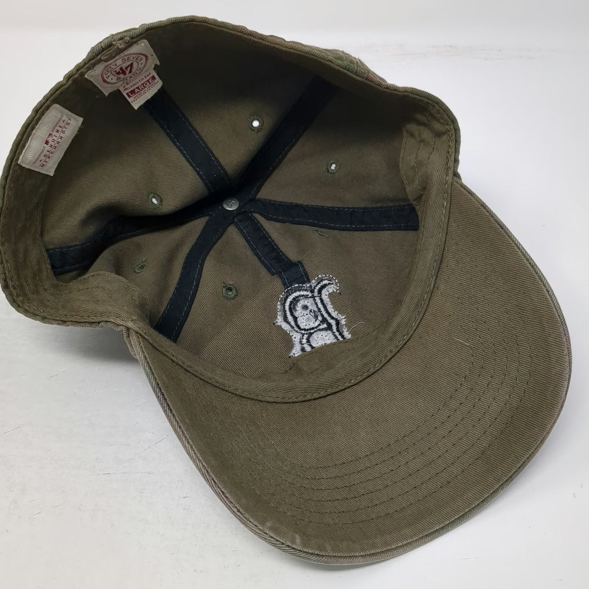 Boston Red Sox MLB '47 Brand Baseball Cap Green Brown Black L Camo Fitted Hat