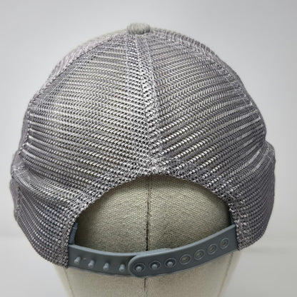 Trucker Gray Hat One Size Idaho Fish Game Vintrage 1988 Corduroy Mesh
