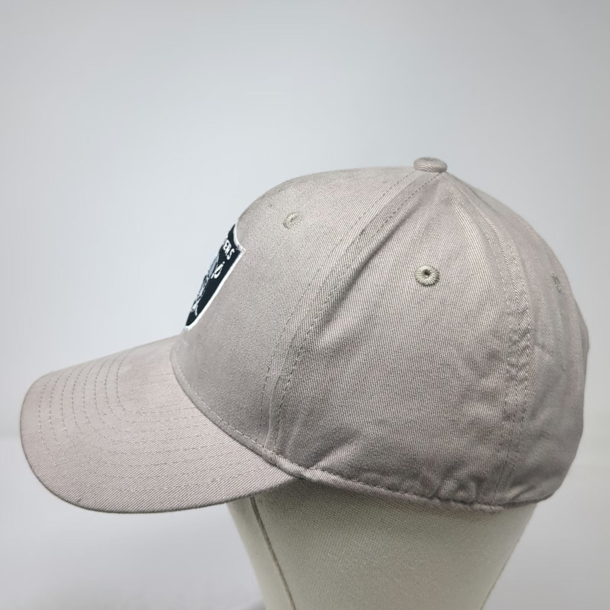 NFL Team Apparel Las Vegas Raiders Cap Gray One Size Strapback Hat Shield Logo