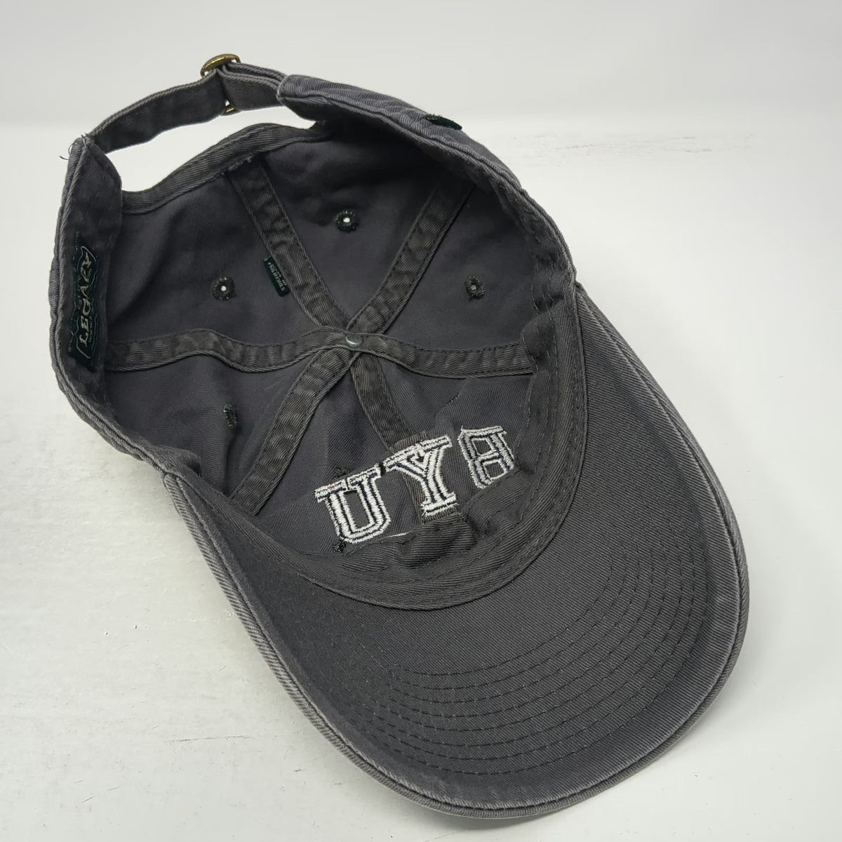 Legacy BYU Cougars NCAA Hat Gray Blue White One Size Slideback 1875 Embroidered