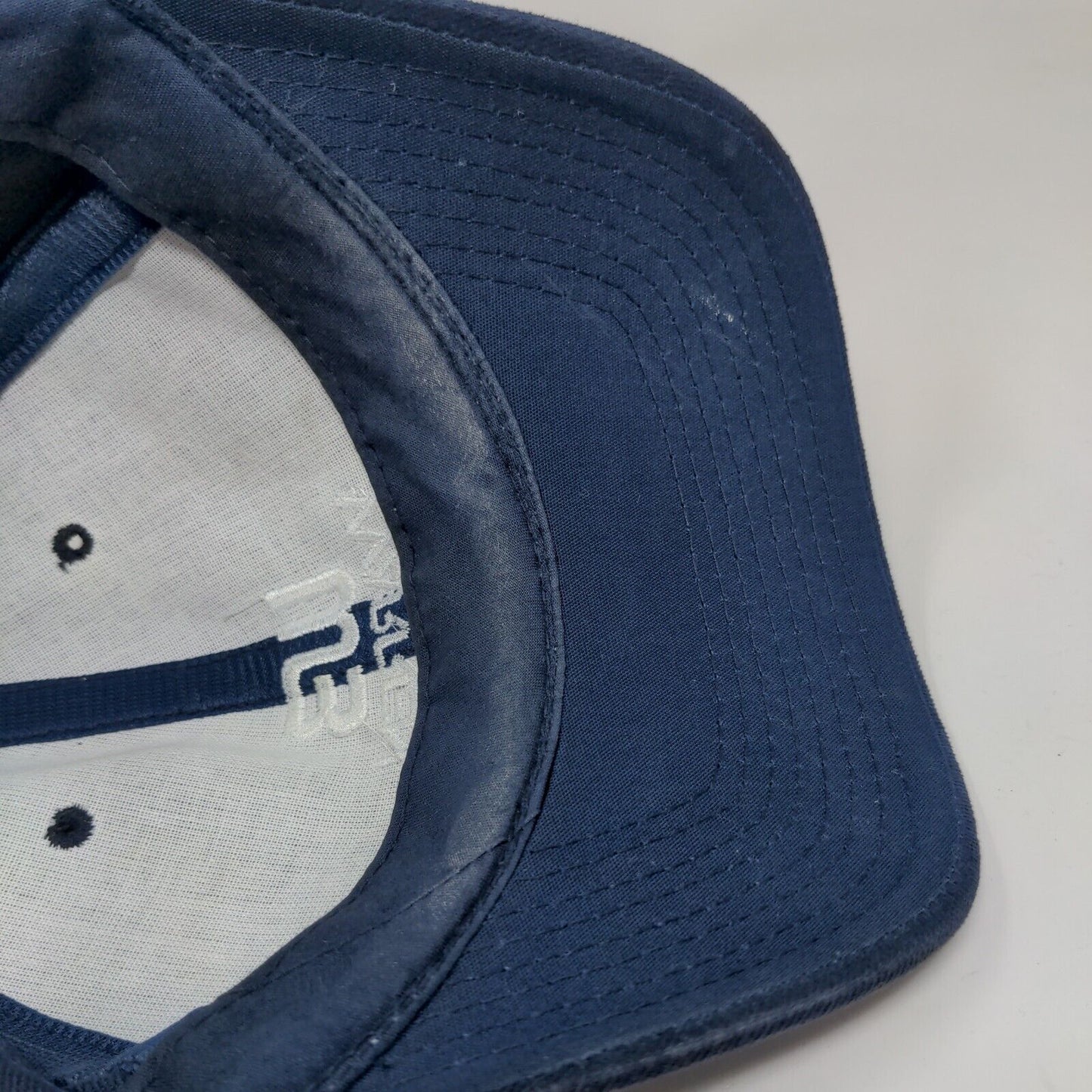 Warren Bank Strapback Hat Blue OSFA Adjustable Embroidered Cotton Yupoong