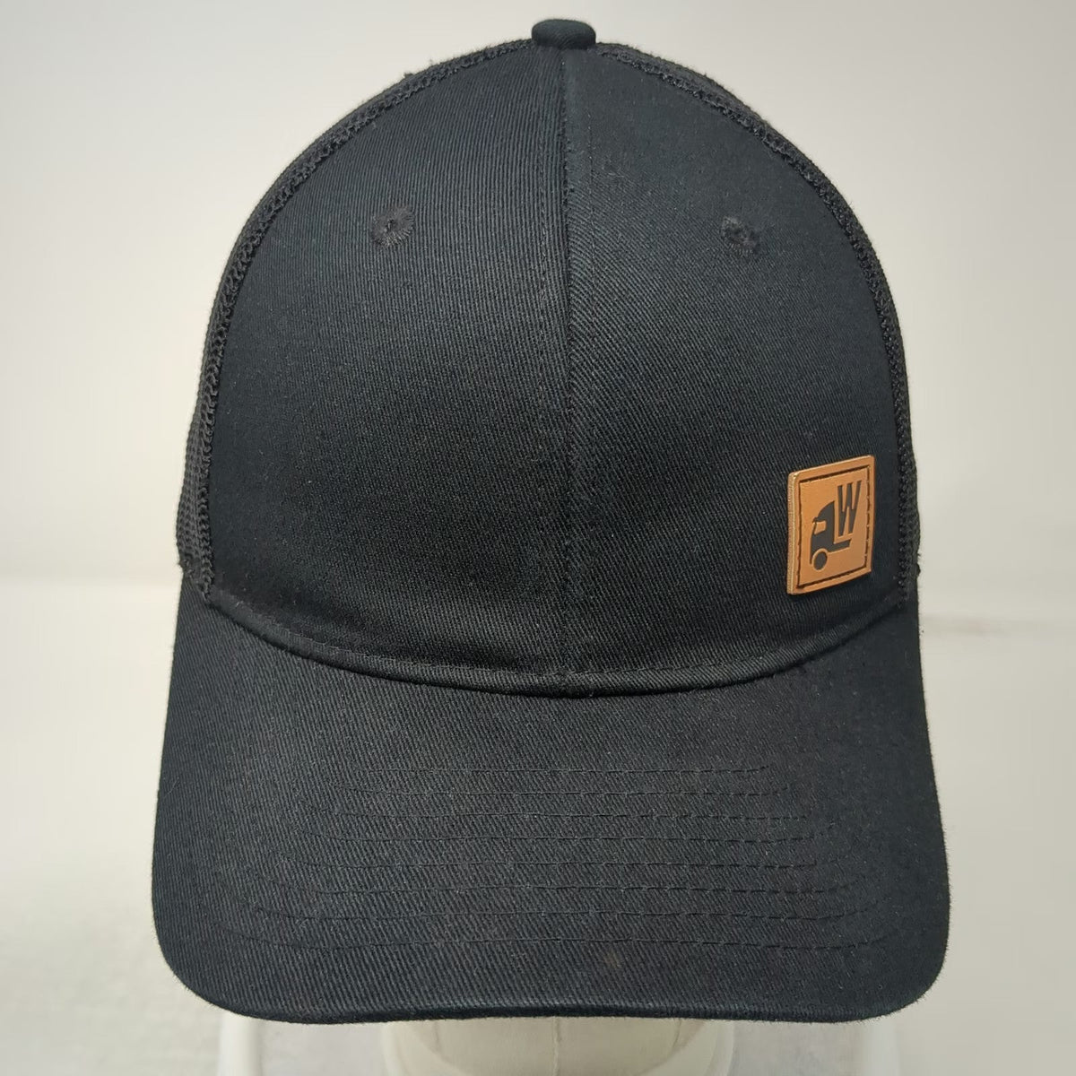 Western Trailers Trucker Hat Black One Size Mesh Back Snapback Semi Truck Patch