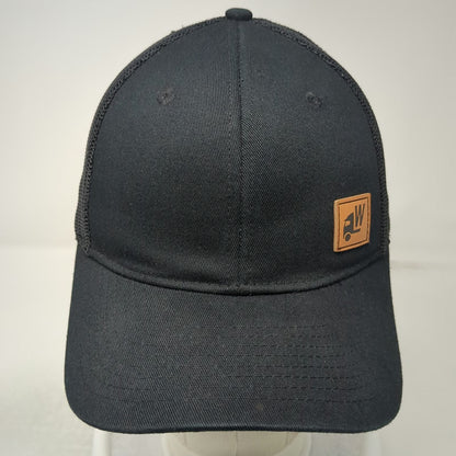 Western Trailers Trucker Hat Black One Size Mesh Back Snapback Semi Truck Patch