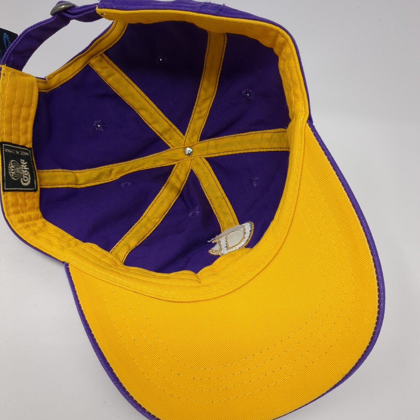 CI Slideback Hat Purple One Size Embroidered Letters 6 Panel Cobra