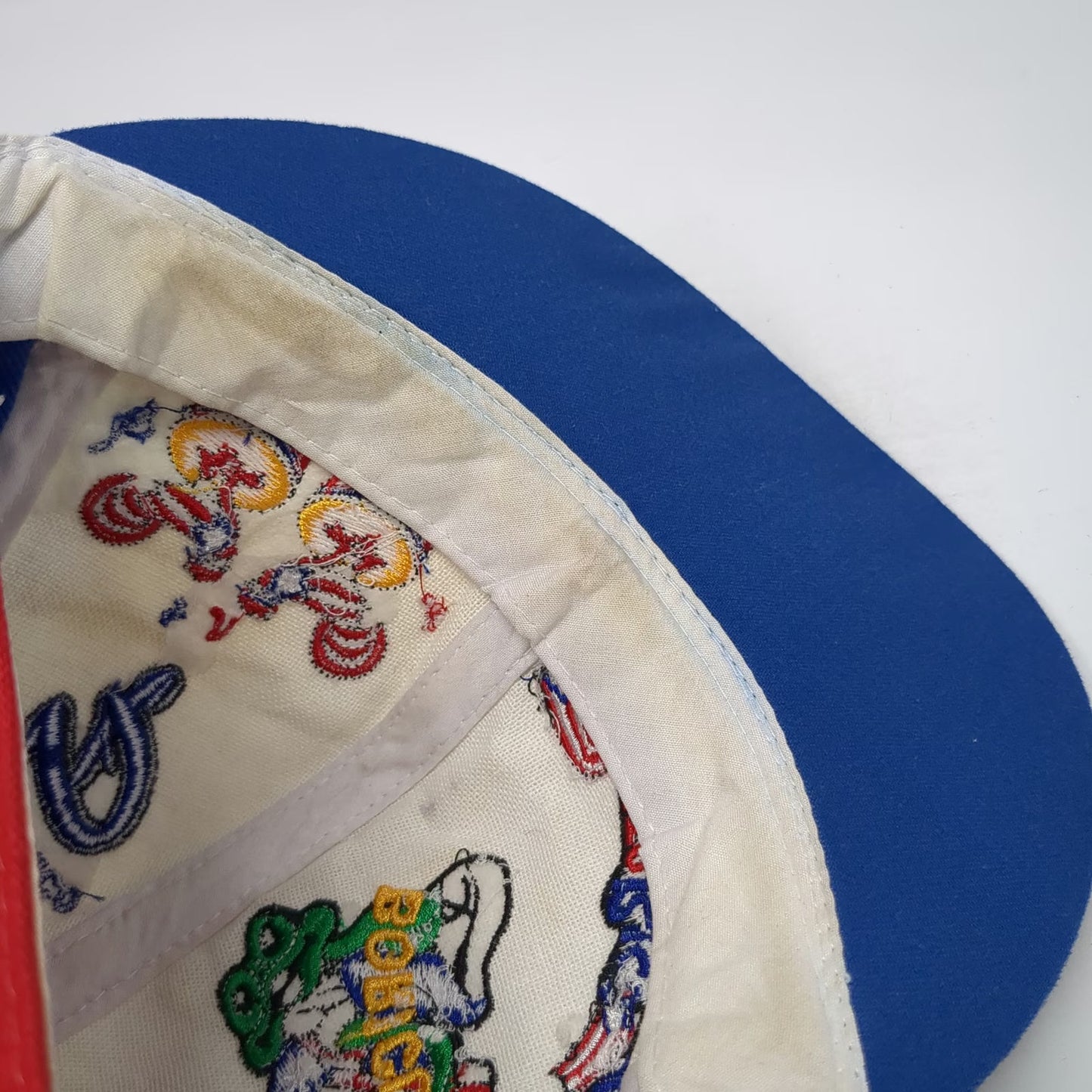 MSO Puerto Rico Baseball Cap White Blue Red S Embroidered Coqui Rooster Hat