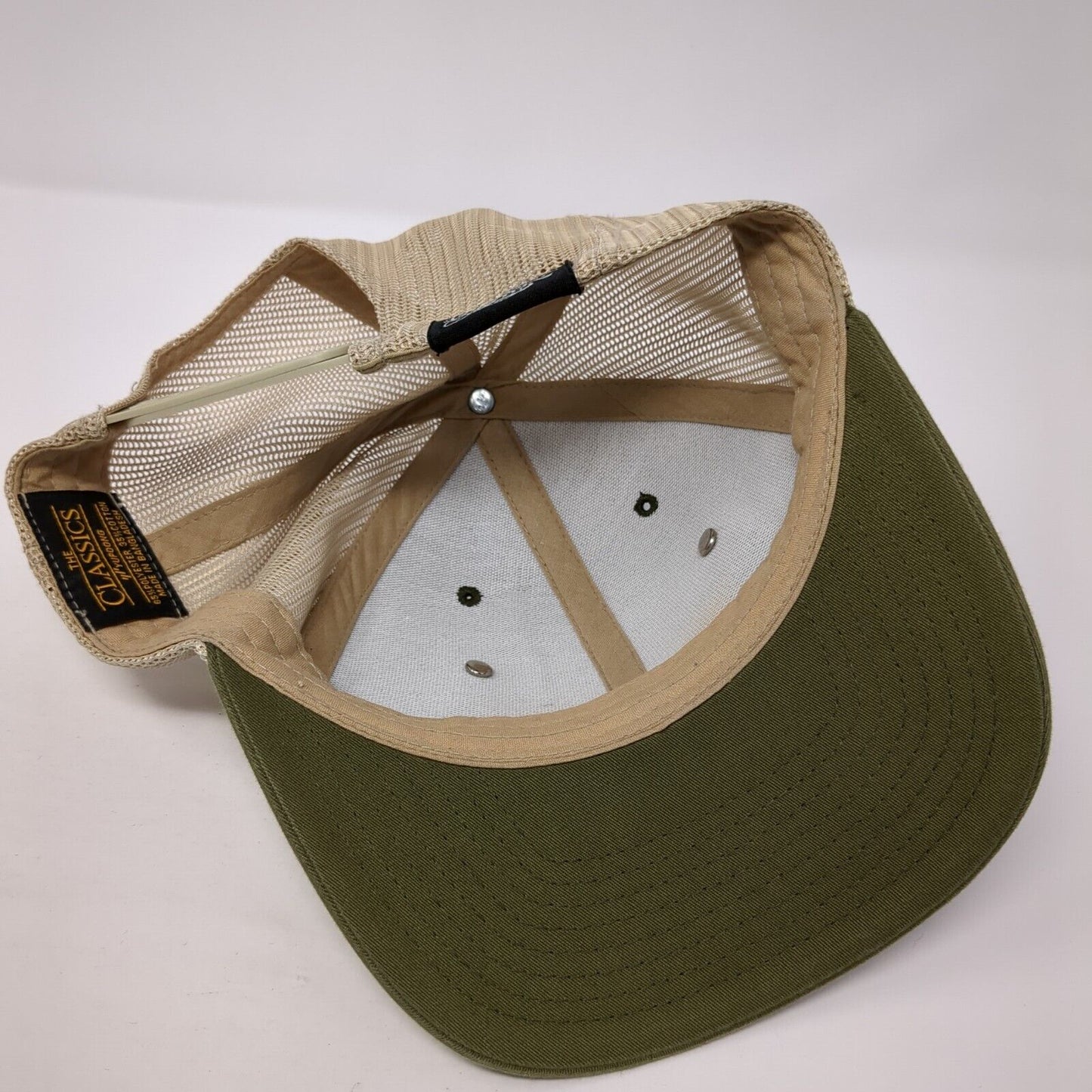 North American Organics Snapback Trucker Hat Green One Size Mesh Back