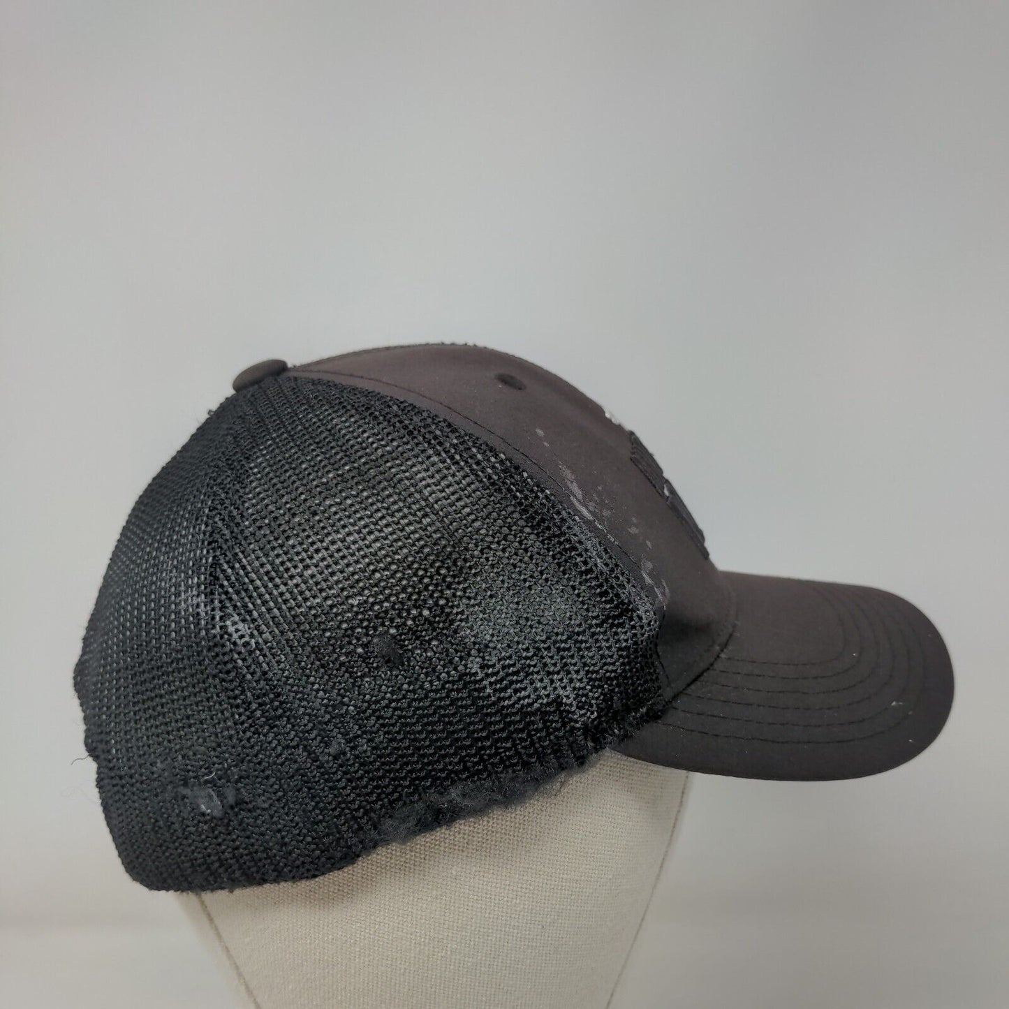 An Original Penguin Snapback Trucker Hat Black One Size Adjustable Mesh Back