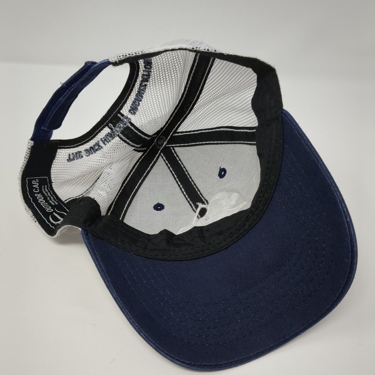 Delta Waterfowl Strapback Trucker Hat Blue OS Adjustable Mesh Back Outdoor Cap