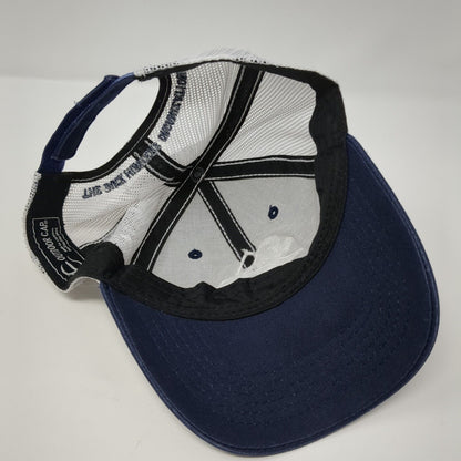 Delta Waterfowl Strapback Trucker Hat Blue OS Adjustable Mesh Back Outdoor Cap