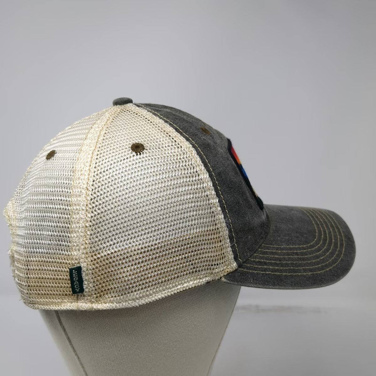 Legacy Trucker Hat Gray One Size Seward AK Alaska Mountain Patch Mesh Snapback