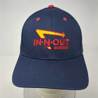 In-N-Out Burger Fitted Hat Blue Large/XL Embroidered Stretch 6 Panel