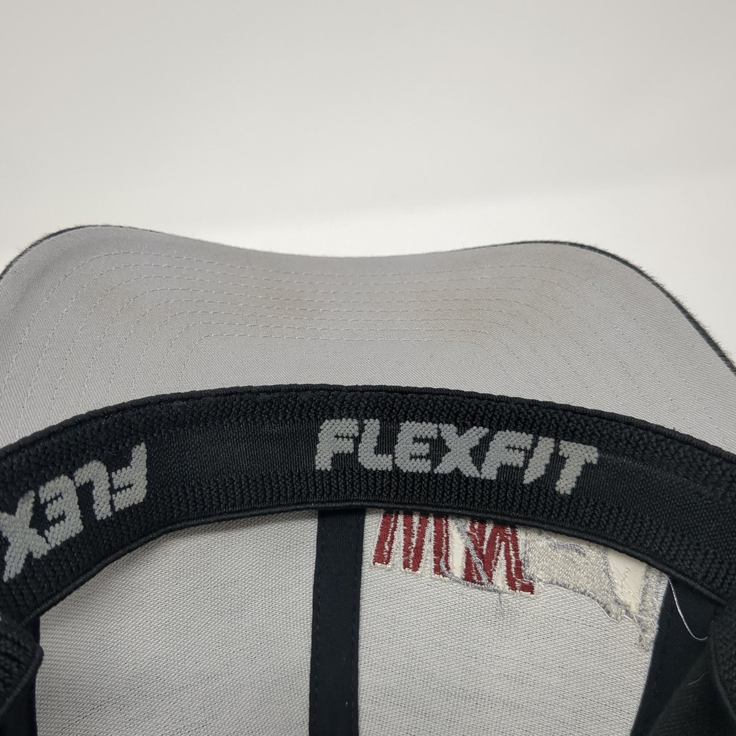 WM Logo Fitted Hat Black Medium Stretch Flexfit Solid Port Authority