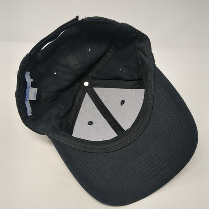PCRD Strapback Hat Black One Size Adjustable 6 Panel Port & Company Cotton