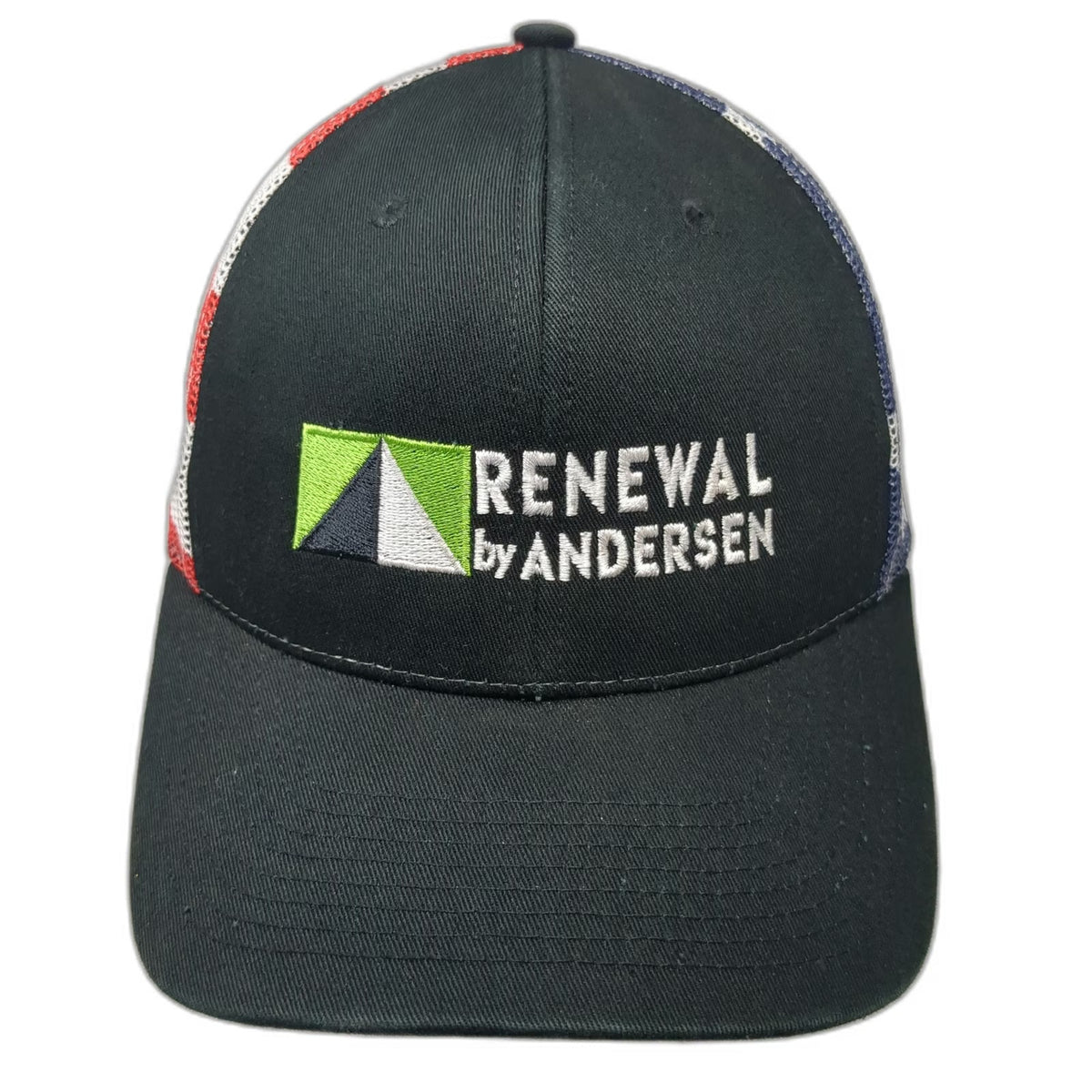 Kati Trucker Hat Black One Size US Flag Renewal by Andersen Snapback Mesh Back