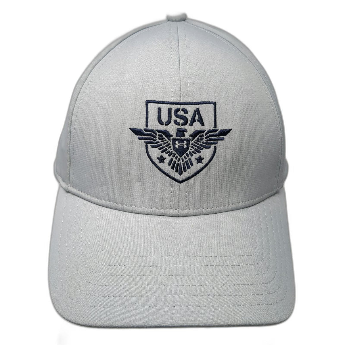 Under Armour Baseball Cap Gray Blue One Size USA Eagle Shield Strapback Hat