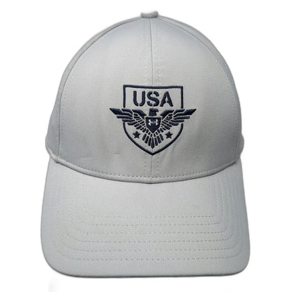 Under Armour Baseball Cap Gray Blue One Size USA Eagle Shield Strapback Hat
