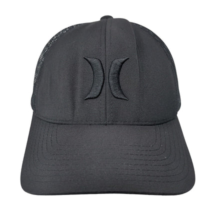 Hurley Snapback Mesh Back Trucker Hat Black One Size Breathable Yupoong