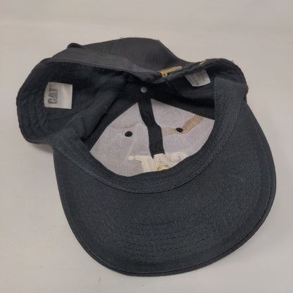 CAT Slideback Hat Black One Size Adjustable Embroidered Vent Holes