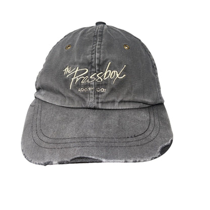The Pressbox Slideback Hat Gray One Size Solid Adjustable Embroidered
