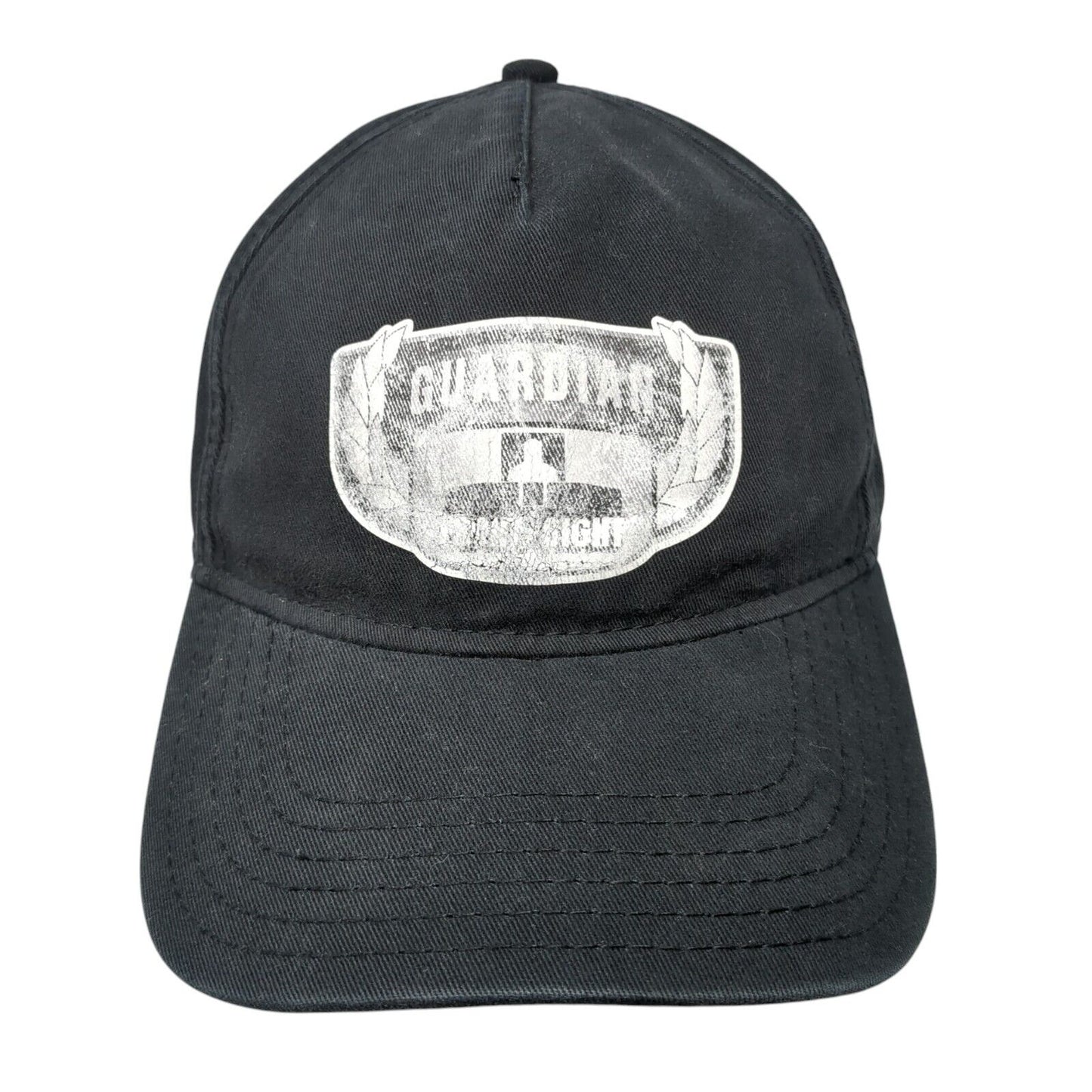 Guardian Strapback Hat Black One Size Solid Adjustable Outdoor Otto