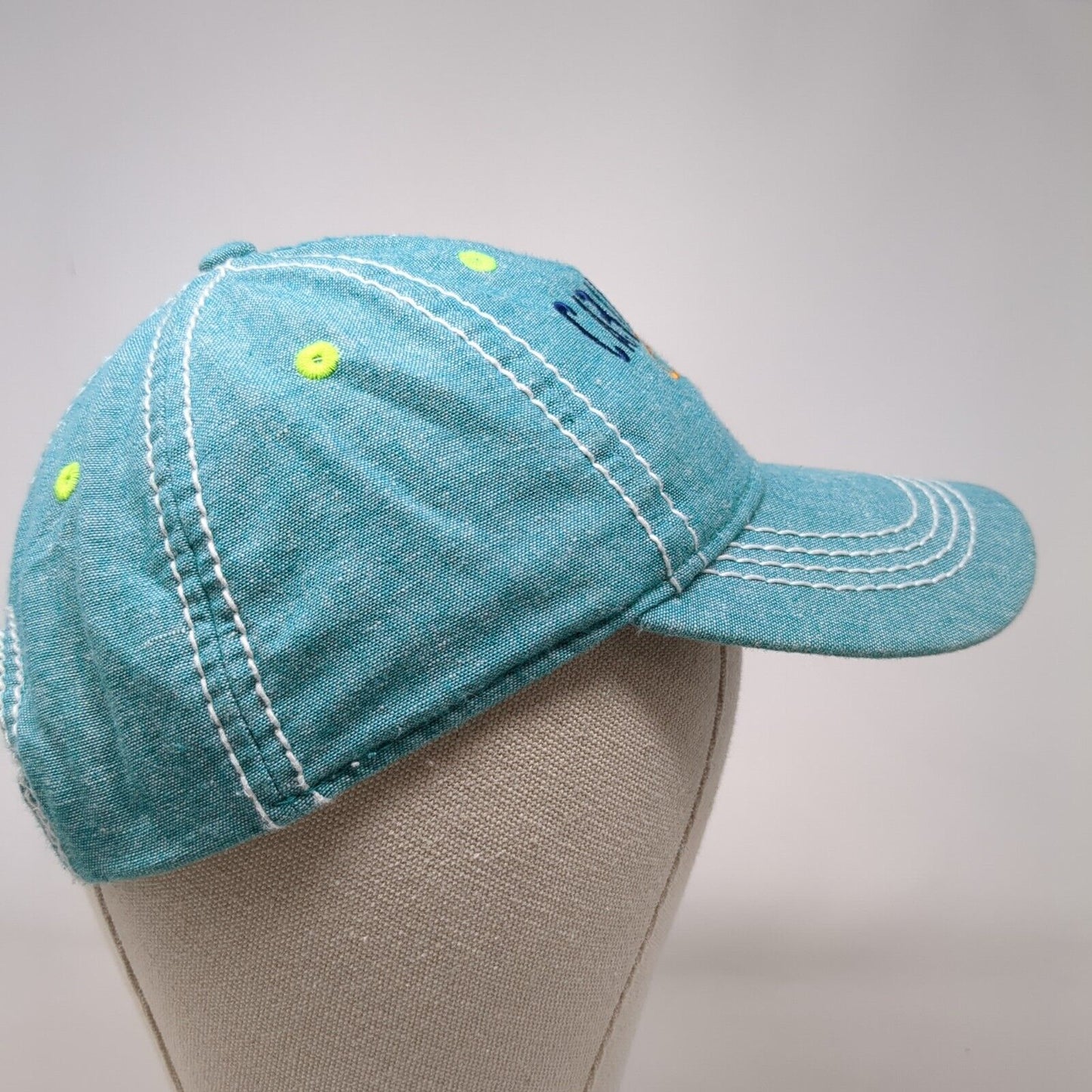 Caribbean Cruising Snapback Hat Green One Size Embroidered ACE USA