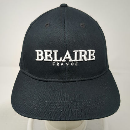 Luc Belaire France Snapback Hat Black White One Size Embroidered Cotton Logo