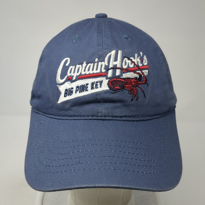 Captain Hook's Big Pine Key Strapback Hat Blue One Size Adjustable Ouray