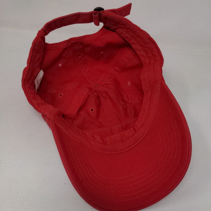 Unbranded Slideback Hat Solid Red One Size Adjustable Blank 6 Panel