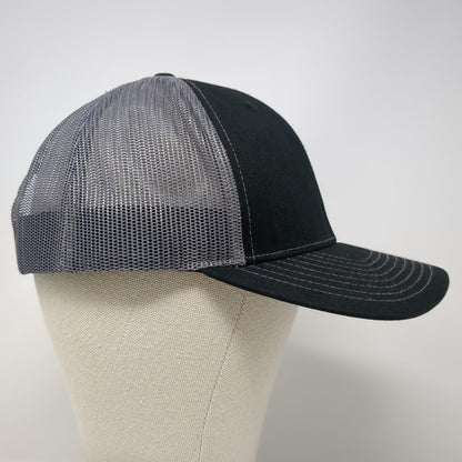 Richardson Trucker Hat Black Gray One Size Snapback Mesh Idaho Milk Products