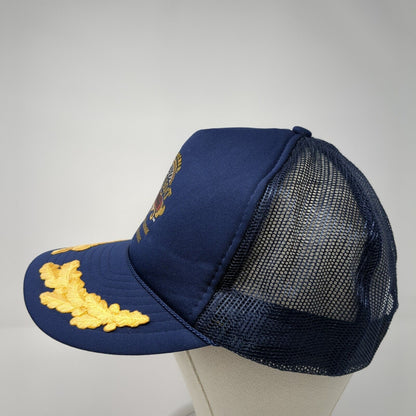 Riverboat Casino Snapback Rope Trucker Hat Blue One Size Mesh Back