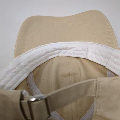 Pinners Slideback Hat Tan OSFA Adjustable Embroidered Vented Holes 6 Panel