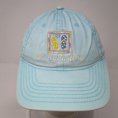 St. Augustine Strapback Baseball Cap Blue One Size Adjustable Embroidered