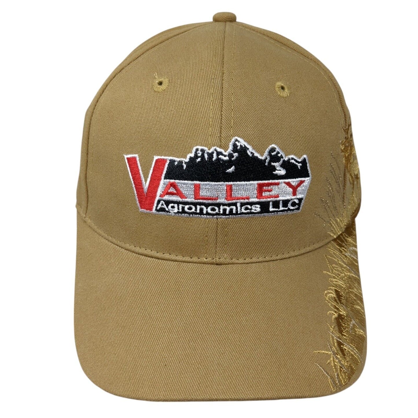 Valley Agronomics LLC Strapback Hat Tan One Size Adjustable Embroidered Vie Gear