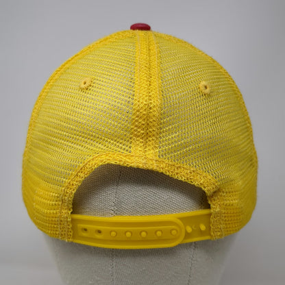 Citeez Brooklyn New York City Trucker Hat Red Yellow Mesh Snapback One Size Cap