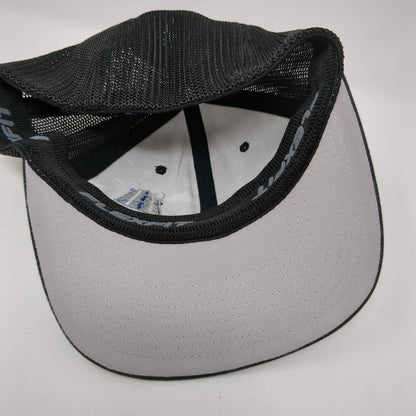 FCS Fitted Trucker Hat Black S/M Flexfit Embroidered Mesh Back Port Authority